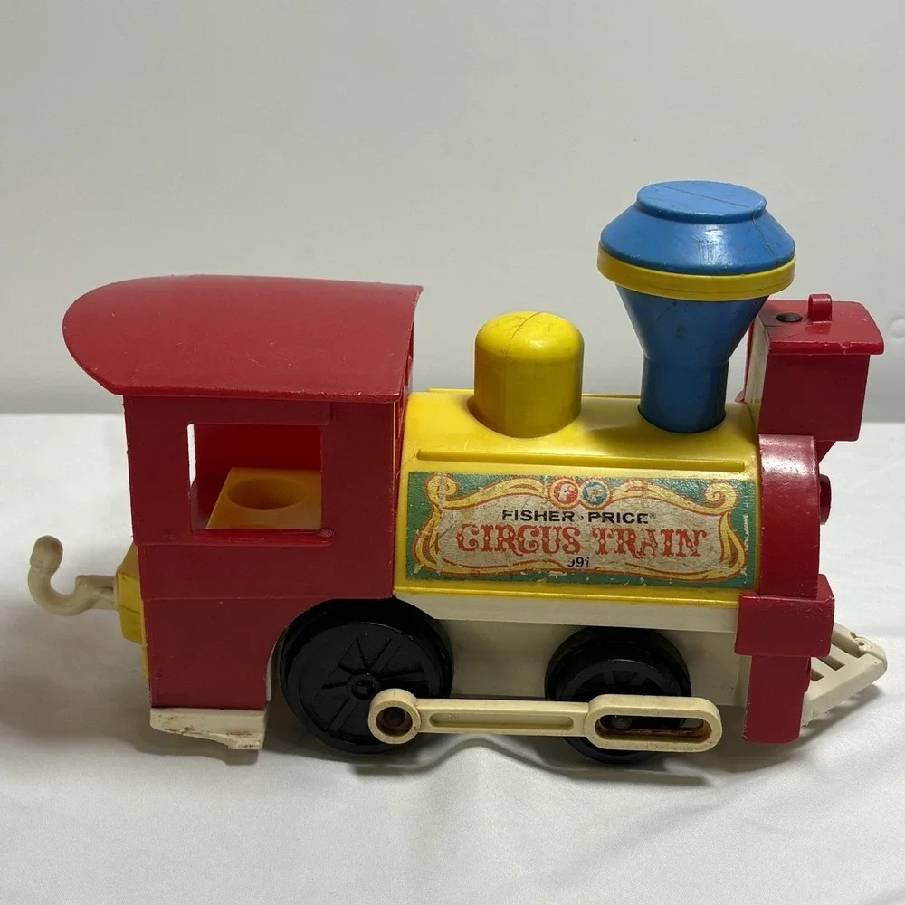Vintage 1973 Fisher Price‎ Little People Circus Train Engine #991 Whistle Works